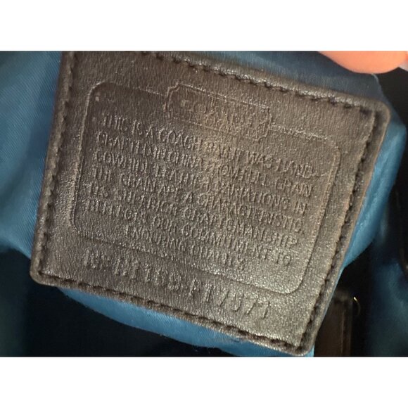 Vintage Coach Purse Black Leather Ashley Ruched Pleated F17571 Designer Classic - Picture 8 of 15